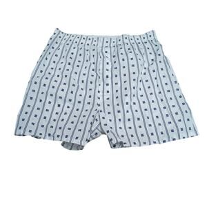 Vintage Fruit of Loom Blue Geometric Print Cotton Blend Boxer Mens Medium 34-36